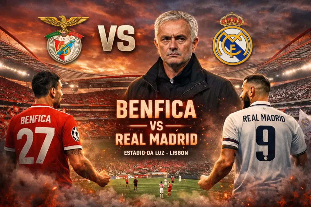 Benfica vs Real Madrid: Reuni Panas Jose Mourinho, Nasib Benfica Dipertaruhkan di Stadion Da Luz