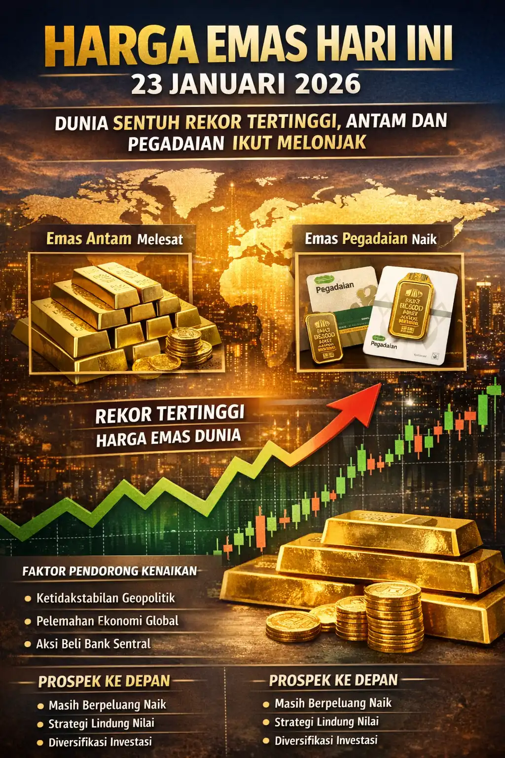 Read more about the article Harga Emas Hari Ini 23 Januari 2026