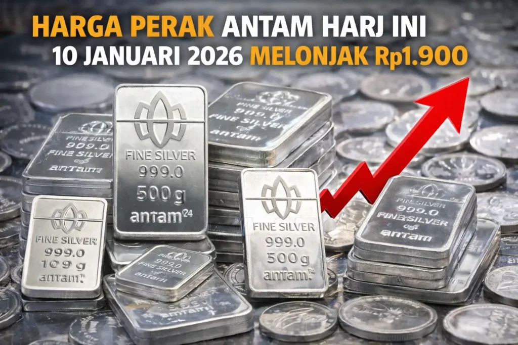 Harga Perak Antam Hari Ini 10 Januari 2026 Melonjak Rp1.900