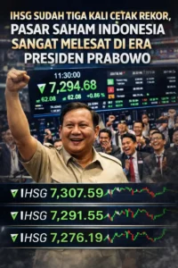 Read more about the article IHSG Sudah Tiga Kali Cetak Rekor, Pasar Saham Indonesia Sangat Melesat di Era Presiden Prabowo