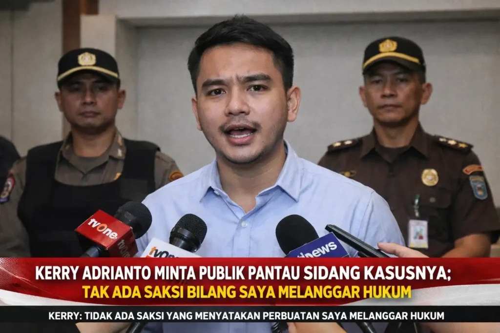 Kerry Adrianto Minta Publik Pantau Sidang Kasusnya Tak Ada Saksi Bilang Saya Melanggar Hukum
