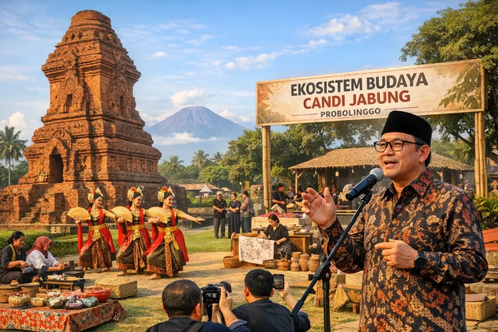 Menbud Dorong Candi Jabung Menjadi Ekosistem Budaya di Probolinggo