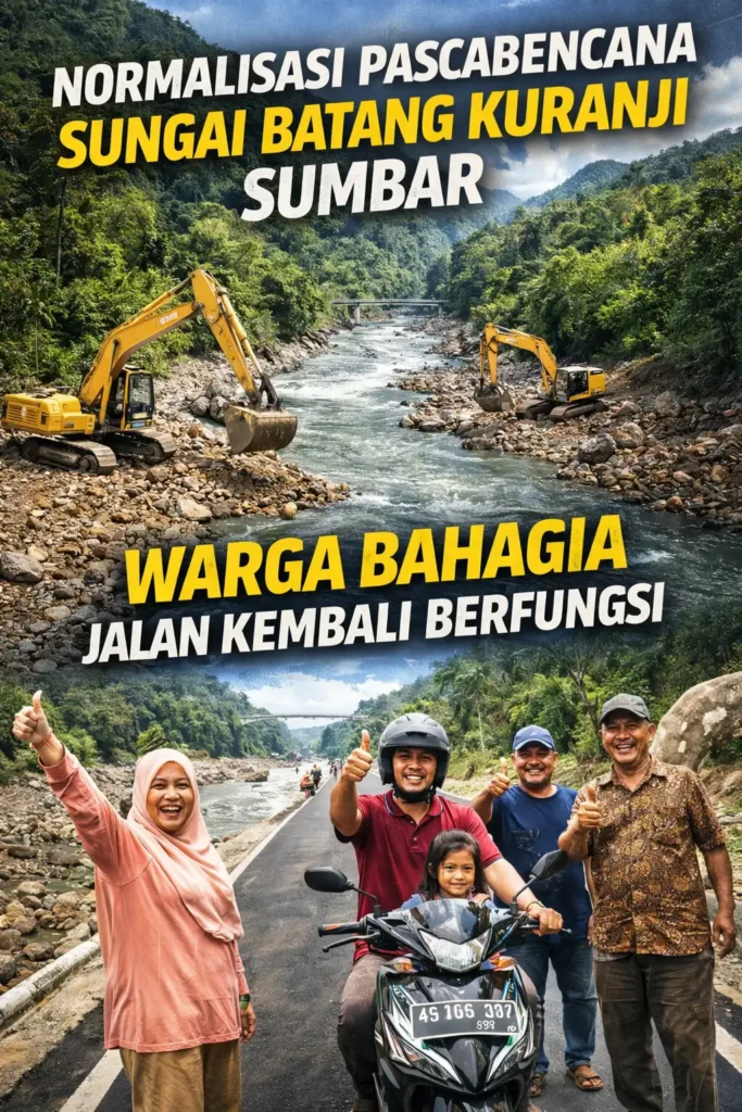 Normalisasi Pascabencana Sungai Batang Kuranji Sumbar