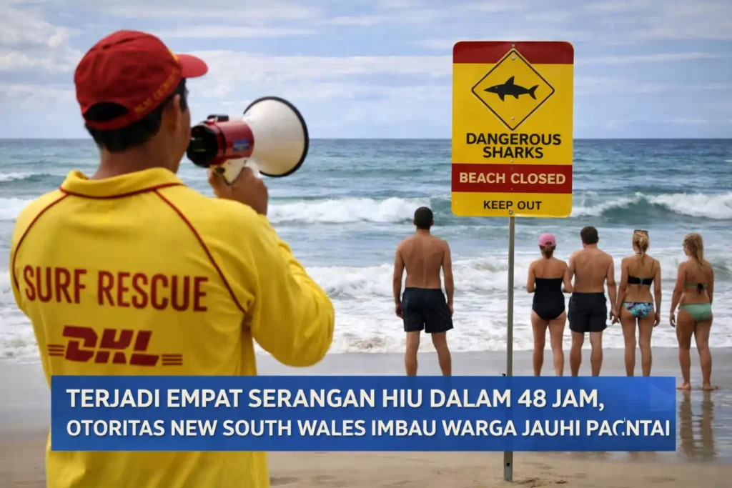 Terjadi Empat Serangan Hiu dalam 48 Jam, Otoritas New South Wales Imbau Warga Jauhi Pantai