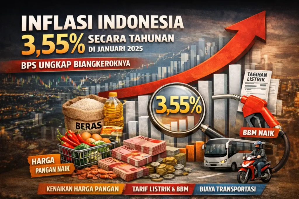 Inflasi Indonesia 3,55% Secara Tahunan di Januari 2025, BPS Ungkap Biang Keroknya