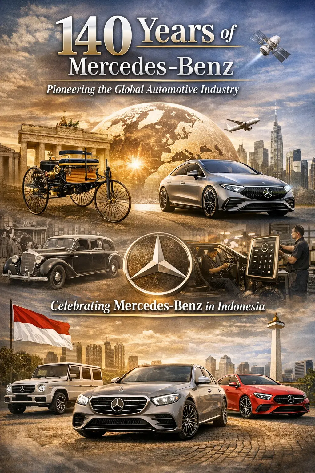 Read more about the article Selebrasi 140 Tahun Mercedes-Benz di Dunia Otomotif Global dan Perjalanannya di Selama Indonesia